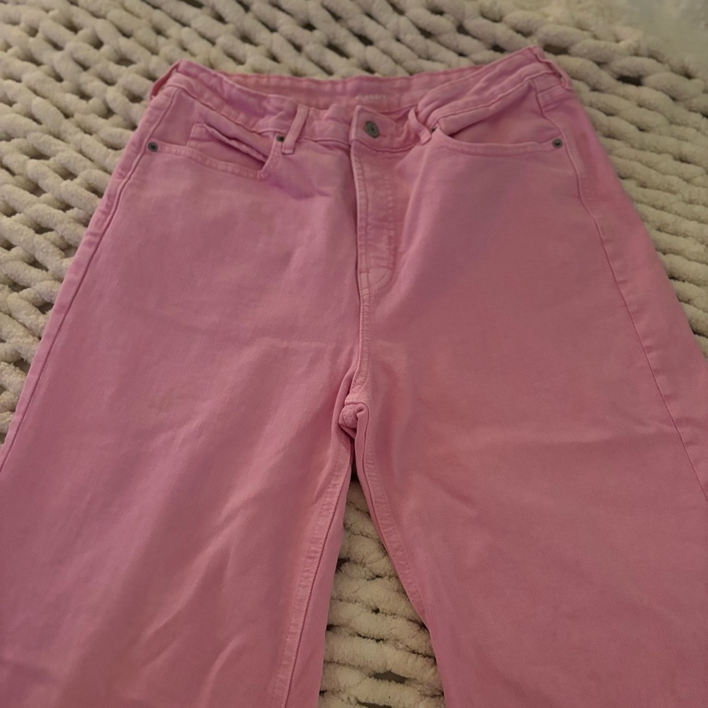 Pink Old Navy Sky-Hi Wide Leg jeans size 12